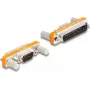 Adattatore cavo DELOCK D-Sub 9 poli a D-Sub 25 poli, contatti dorati, arancione/argento