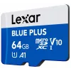Scheda di memoria MicroSDXC Lexar BLUE PLUS 64 GB UHS‑I 100 MB/s U1 V10 (blu)