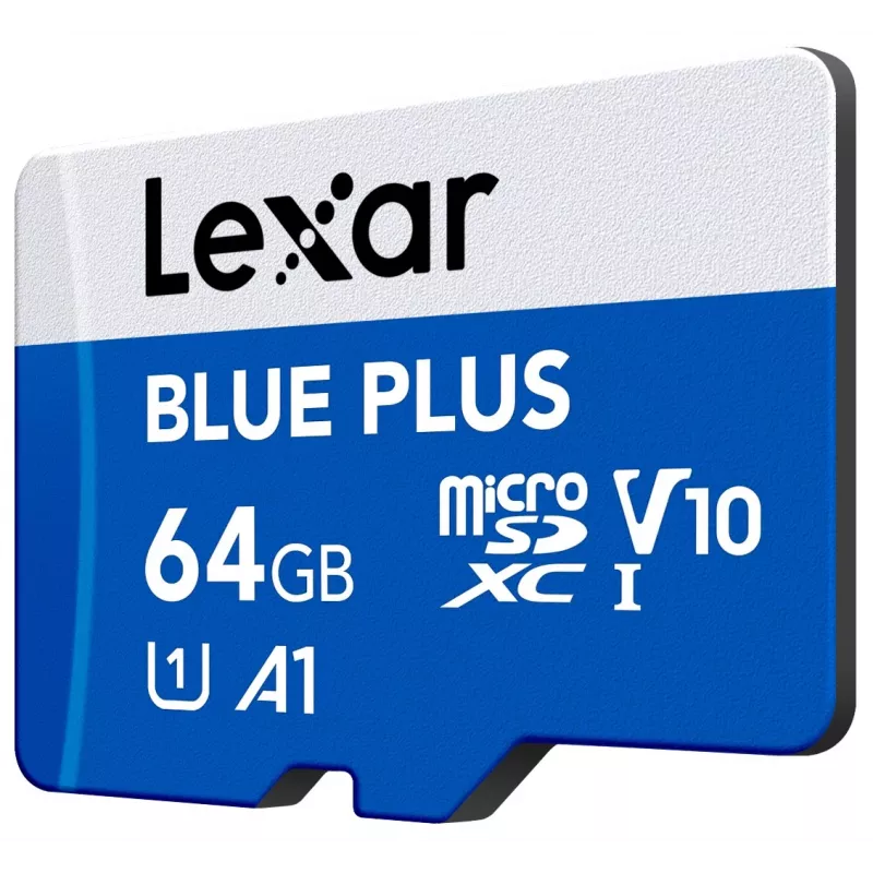 Scheda di memoria MicroSDXC Lexar BLUE PLUS 64 GB UHS‑I 100 MB/s U1 V10 (blu)