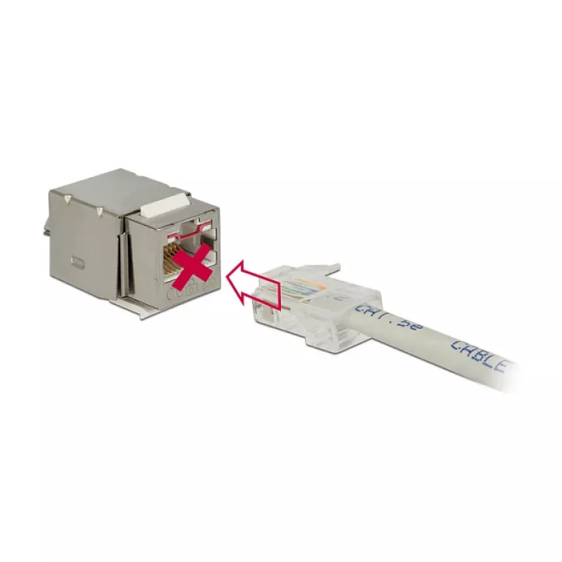 Delock 86404 modulo Keystone RJ45 Secure Cat.6 a LSA, bianco