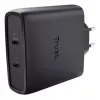 Caricabatterie TRUST Maxo 100W 2 porte USB-C GaN — 100 W, 2× USB-C, max 20 V, cavo 2 m, nero