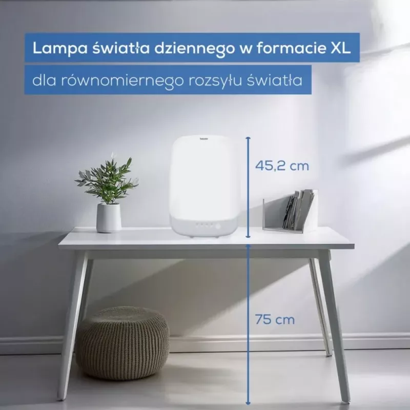 Beurer TL 85 lampada a luce diurna, 14000 lux, LED, senza sfarfallio, senza UV, timer, bianca