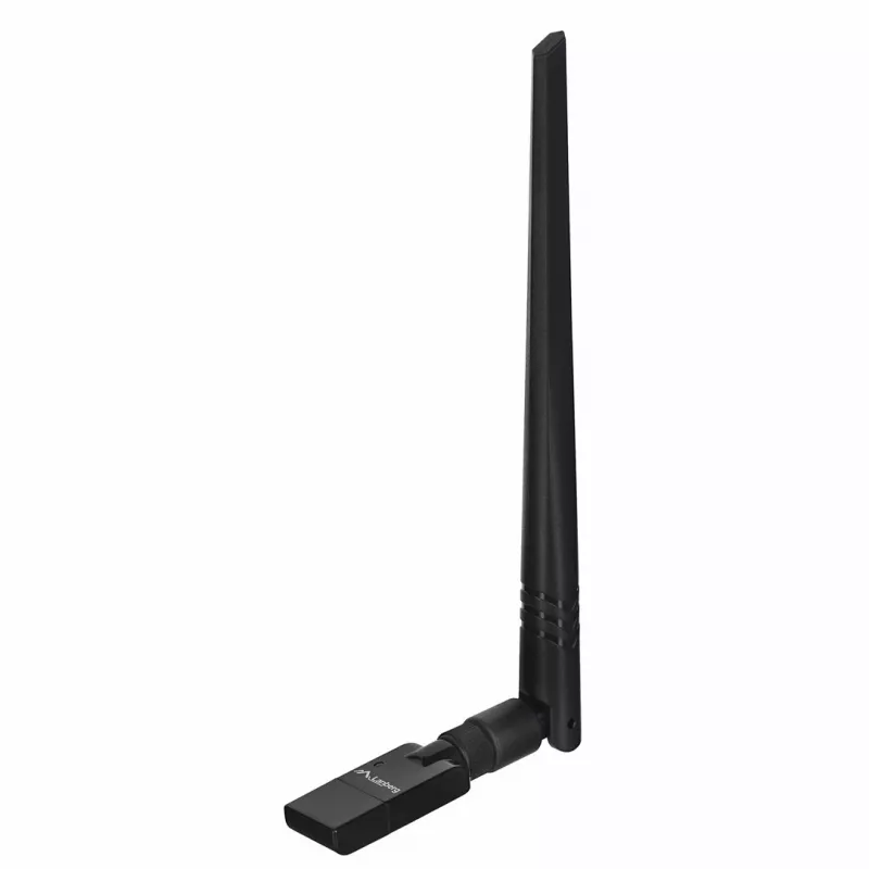 Adattatore USB Wi-Fi LANBERG NC-0300-WIE, USB 2.0, due antenne esterne 5 dBi, Wi-Fi 300 Mbit/s, Ethernet/Wi-Fi, nero