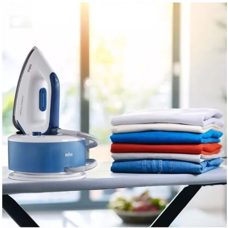 Braun CareStyle Compact IS 2143 BL 2400 W 1,5 L piastra EloxalPlus blu, bianco