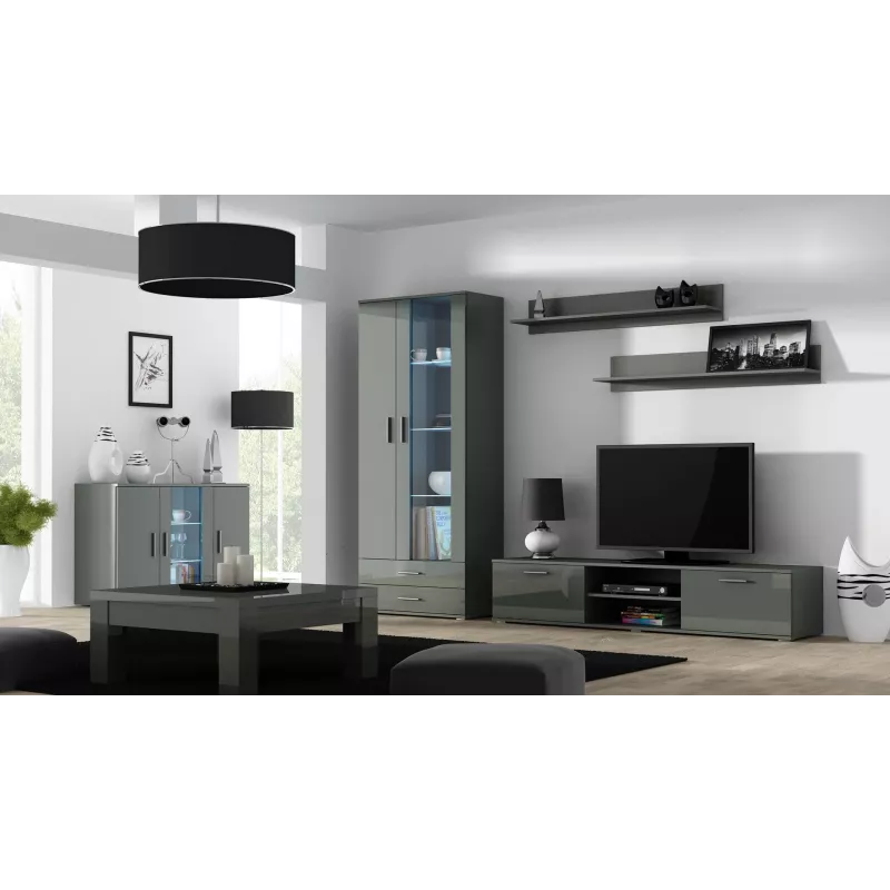 Cama Sideboard 120 cm SOHO S7 grigio/grigio lucido