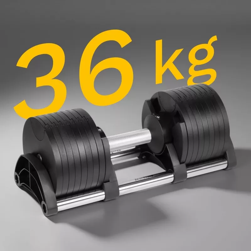 Manubrio in ghisa regolabile Rebel Active 36 kg, incrementi automatici da 2 kg