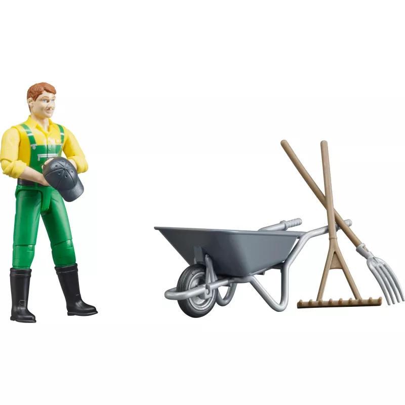 Set personaggi agricoltore con accessori, personaggio giocattolo