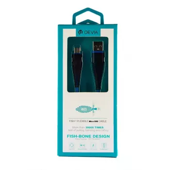 Cavo USB Micro-B Devia Fish 1 Series 5V 2,4A 1,5m blu