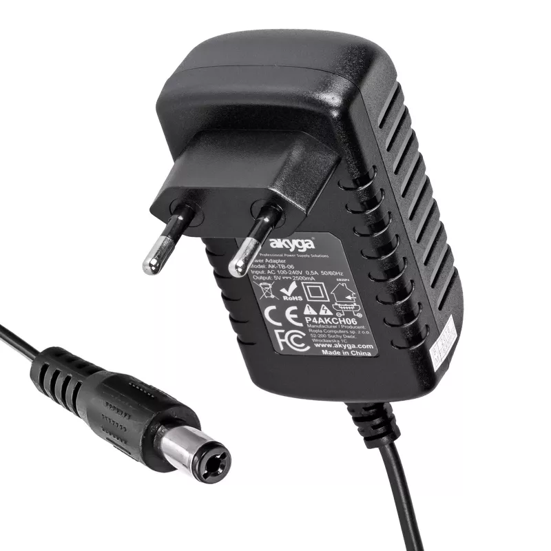 Alimentatore universale Akyga AK-TB-11 9 V / 1 A, 9 W, connettore 5,5 x 2,1 mm, 1,5 m