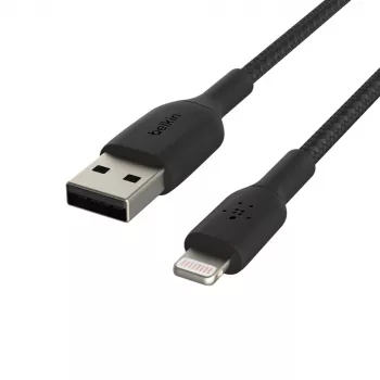 Cavo intrecciato USB-Lightning 1m nero
