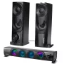 Speaker PC 2 in 1 Soundbar per computer con retroilluminazione LED RGB, stereo, gaming, USB 2 x 3W AUX 3,5 mm