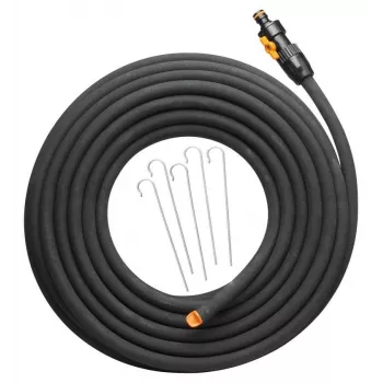 Tubo da giardino Fiskars 1025935 — gomma, 15 m, fuori terra, resistente ai raggi UV, nero, Ø 39 mm
