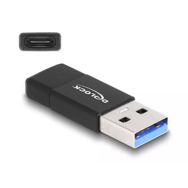 Adattatore DeLOCK 60001 USB A USB C nero
