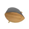 Maestro MR-1775-BLACK portapane nero, legno bambù, metallo