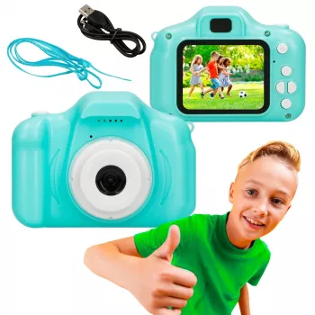 Fotocamera per bambini Extralink H20 blu, 1080p 30fps, display 2.0 pollici