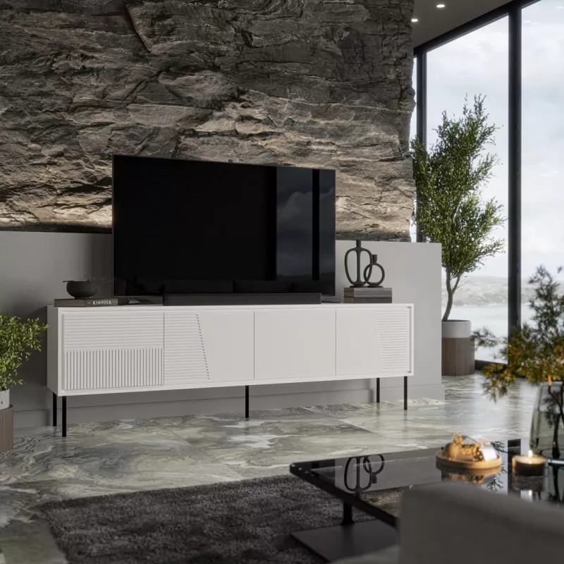 Mobile RTV ABI 4D 200x38x62 bianco opaco