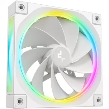Ventola PC DeepCool FL12R 120 mm, bianco, 2150 RPM, PFC attivo, retroilluminazione ARGB