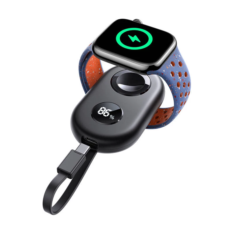 Caricabatterie a induzione wireless Joyroom JR-W09 3W con cavo USB-C per Apple Watch, nero