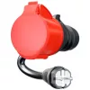 Adattatore go-e per Gemini flex 22 kW, CEE rossa trifase 32A > presa domestica (nero, 30 cm)