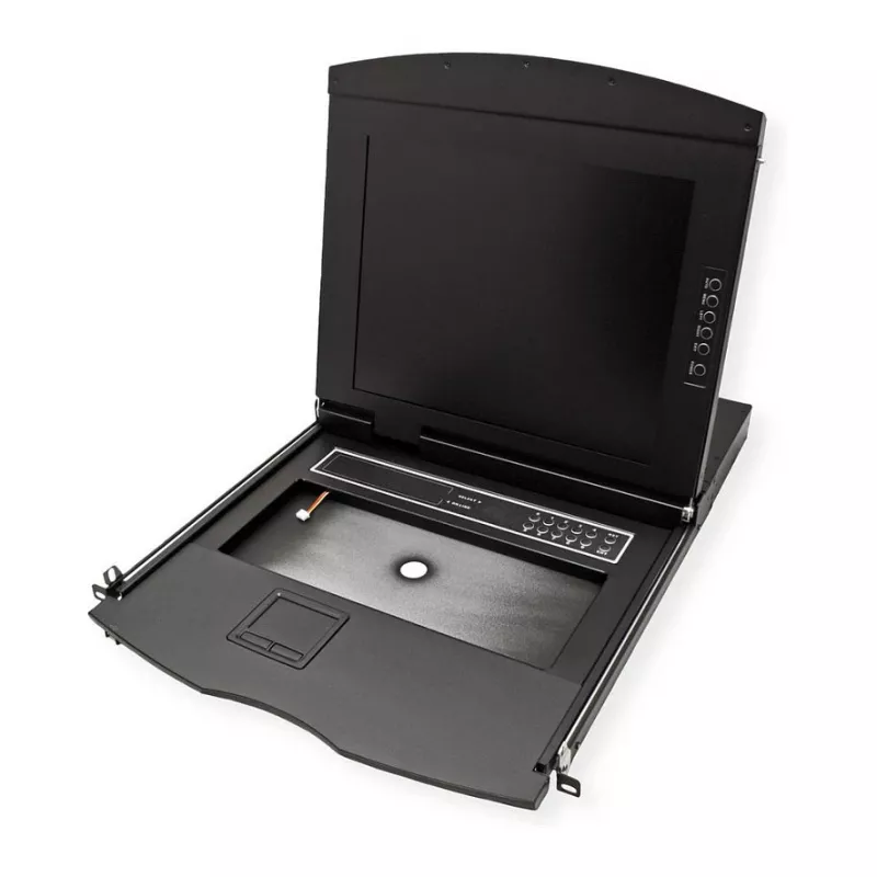 Console rack VALUE 26.99.0162 — 17 pollici (43,2 cm) 1280x1024 1U, tastiera/mouse USB, nero