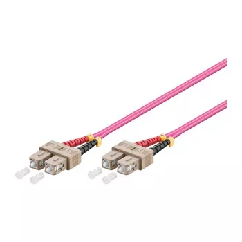 GoodConnections cavo patch fibra ottica duplex OM4 (multimodale, 50/125) SC/SC, LSZH, polarità reversibile, 0,5 m,