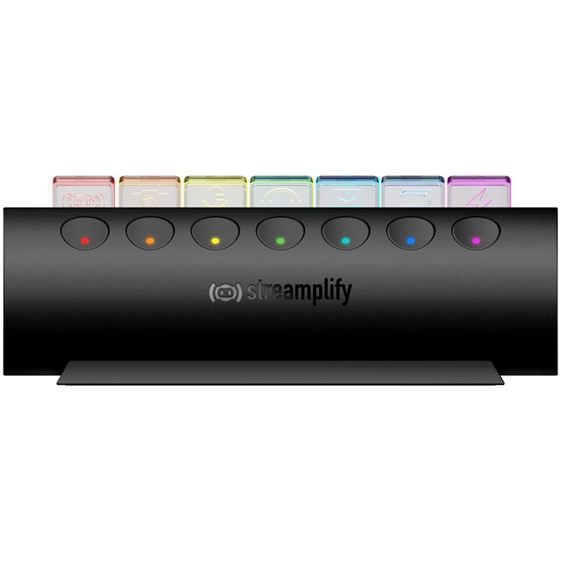 Streamplify HUB CTRL 7, 7x USB 3.0 Type-A, RGB, 12V, cavo di alimentazione EU – nero