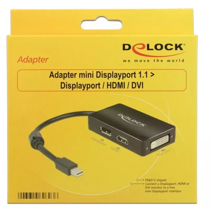 Cavo DeLOCK 0,16 m DisplayPort HDMI DVI Mini DisplayPort