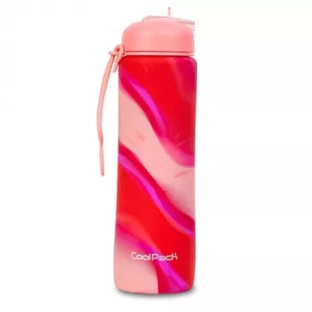 COOLPACK borraccia in silicone Pump 600 ml bambina rosa