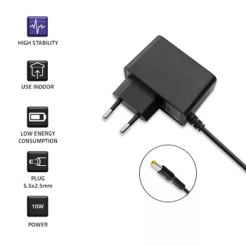 Alimentatore a spina 10W 5V, 2A, 5,5x2,5