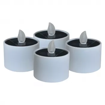 Lumino solare LED RealPower STL-4, set da 4, lumini LED solari a batteria