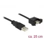 Cavo USB DeLOCK 85462 USB 2.0 0,25 m nero