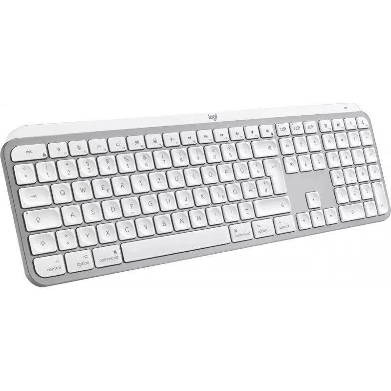 Logitech MX Keys S for Mac tastiera ufficio RF Wireless + Bluetooth QWERTZ tedesco alluminio bianco