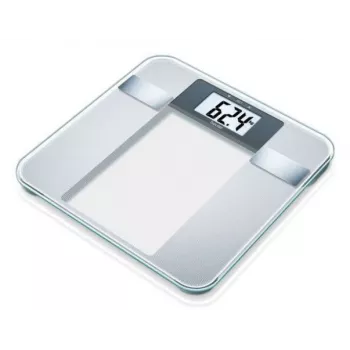 Bilancia pesapersone elettronica Beurer BG 13 Square grigia, trasparente