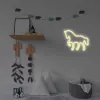 Insegna neon LED MANTA SNL103WH – motivo cavallo, bianco