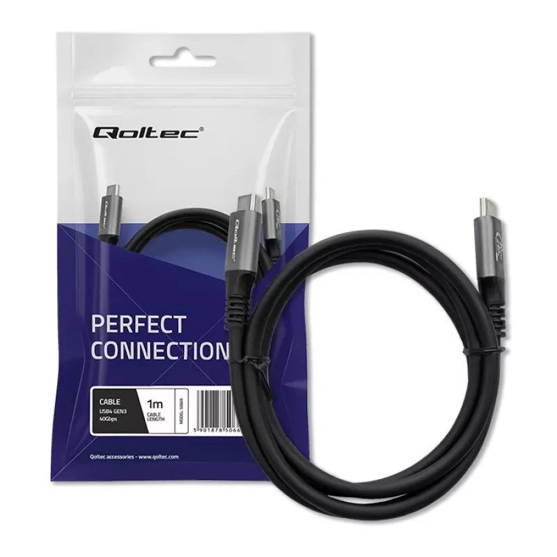Cavo USB-C QOLTEC USB4 240 W per Thunderbolt 3/4, 40 Gbit/s, alimentazione 240 W