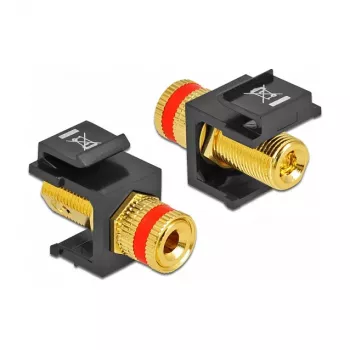 Modulo binding post DeLOCK 86863 rosso nero
