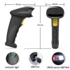 Qoltec 50853 lettore laser di codici a barre portatile 1D/2D, USB cablato, cavo da 1,65 m, 97x65x167 mm, 105 g, nero