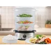 Cuocivapore Beper BC.250 3 cestelli piano cottura 800 W acciaio inox