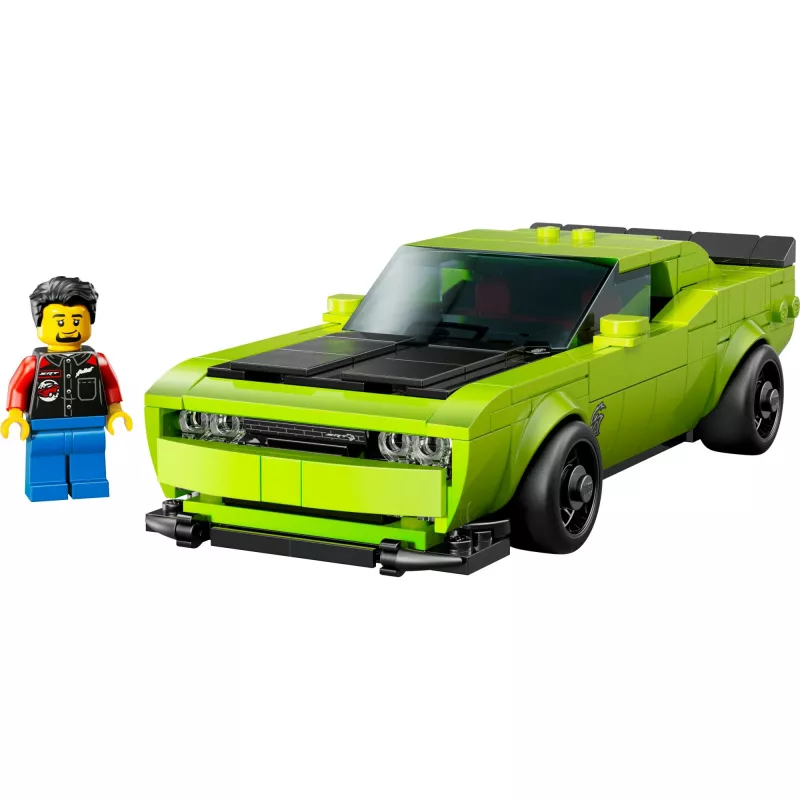 Auto giocattolo da costruzione LEGO Speed Champions Dodge Challenger SRT Hellcat 77237 — 390 pezzi, 1 minifigure, età consigliata 9+