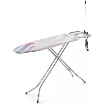 Asse da stiro full-size Vileda 167342 — superficie 1200×380 mm, altezza max 97 cm, pieghevole con portaferro