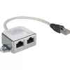 Wentronic Goobay splitter cavo (Network Doubler), adattatore a Y CAT - cablaggio 2 x CAT 5 Ethernet, schermato (68908)