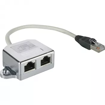 Wentronic Goobay splitter cavo (Network Doubler), adattatore a Y CAT - cablaggio 2 x CAT 5 Ethernet, schermato (68908)