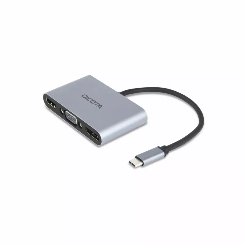 DICOTA D32064 dock station per dispositivi mobili tablet/smartphone/laptop argento