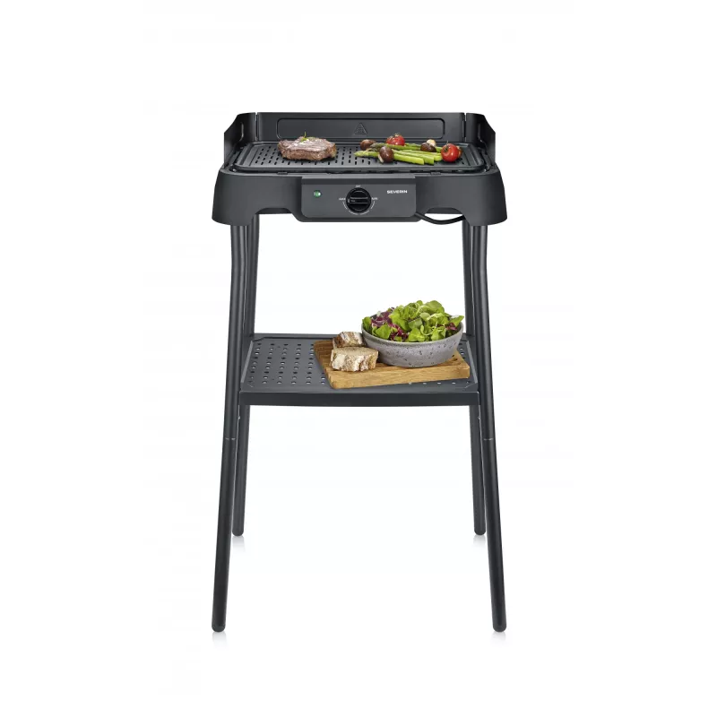 Griglia elettrica da tavolo SEVERIN PG 8596, 2000 W, griglia rettangolare, nero, manopola