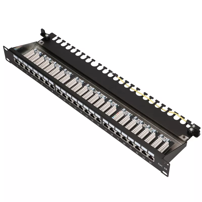 Patch panel - Extralink CAT6A STP, 24 porte