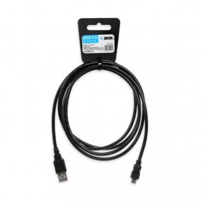 Cavo USB A a Micro-USB B IBOX IKU2M18 1,8 m USB 2.0, nero, 2 A