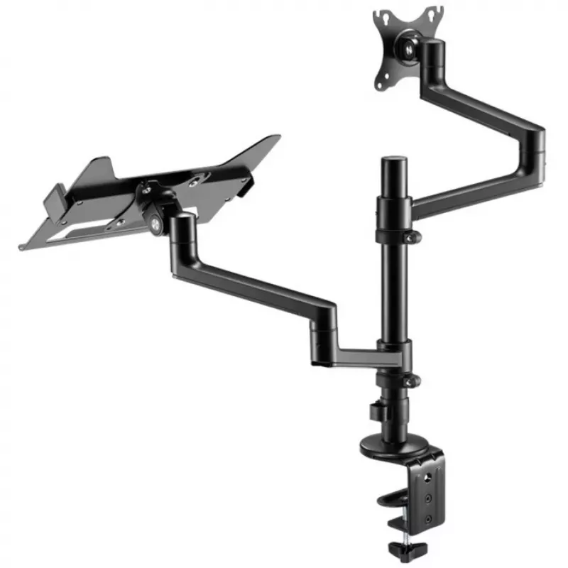 Supporto per monitor WENTRONIC Goobay Deluxe 74417 con braccio per laptop, nero