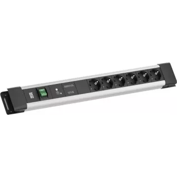 Bachmann CONNECTUS 6xCEE7/3 1xGVS-Plus 1x interruttore 2,0 m CEE7/7 grigio (BM005924)