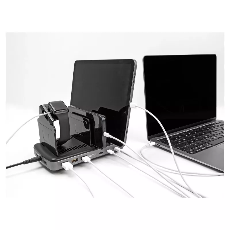 Stazione di ricarica USB DeLOCK 3 x USB Type-C PD 3 x USB Type-A 112 W
