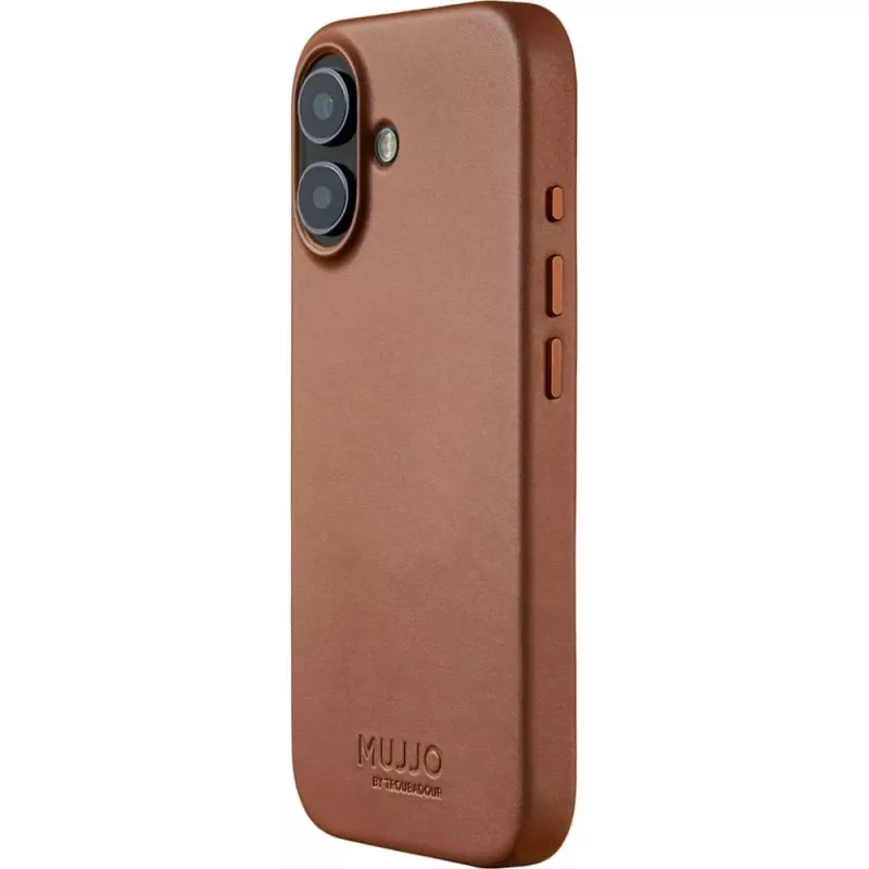 Mujjo Full Leather Case MagSafe custodia per iPhone 17 marrone